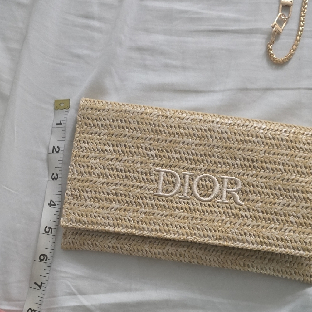 Dior Beige Woven Clutch Bag - Picture 8 of 9